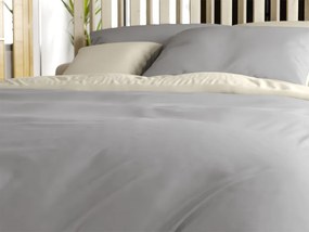 PrzytulneMieszkanie.pl PrzytulneMieszkanie.pl Bawełniana pościel MONOCHROMATIC kremowo-szara Rozmiar pościeli: 70 x 90 cm | 140 x 200 cm