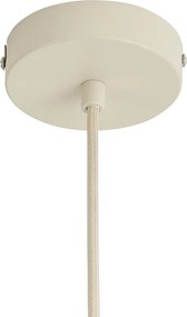 Lampa wisząca Japandi beżowa z lnianym abażurem 50 cm - Fedde