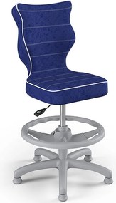 Obrotowe krzesło dziecięce z podnóżkiem Petit Grey rozmiar 4 (133-159 cm)