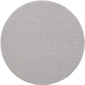 Dywan jednolity Lomm srebrny 160 cm x 160 cm koło