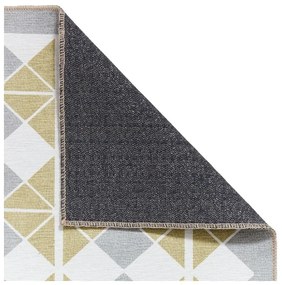 Żółto-szary chodnik odpowiedni do prania 61x170 cm Victoria Yellow – Think Rugs