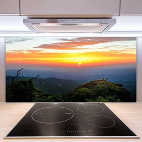 Panel Kuchenny Górski Pejzaż Z Gęstym Lasem