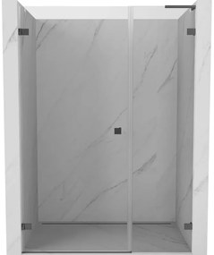 Mexen Lunar-B L drzwi prysznicowe uchylne lewe 110 cm, transparent, gun metal - 832SL-110-050-95-00-L