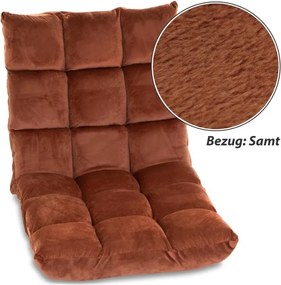 Składane krzesło podłogowe, 60 x 52 x 53 cm, brązowe