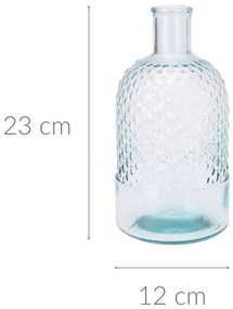 Wazon szklany butelka, z recyklingu, 23 cm