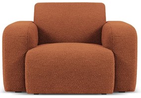 Brązowy fotel z materiału bouclé Molino – Micadoni Home