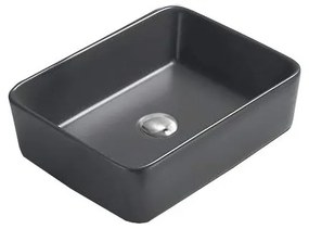 Mexen Catia umywalka nablatowa 48 x 37 cm, szara ciemna mat - 21314871