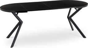 Stół Okrągły Rozkładany DORIAN 80-160 cm Czarny Nowoczesny Loft