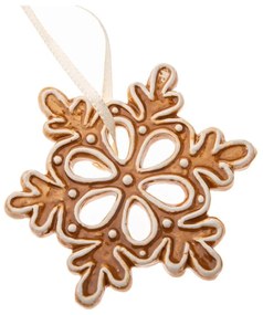 Ozdoba świąteczna ceramiczna ø 6 cm Gingerbread Flake – Dakls