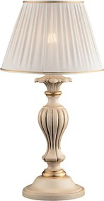 Leonardo lampa drewniana w kolorze kości słoniowej i złota 1 lampa z abażurem dm.35 H.62 Ø35 BL180-LM-AV