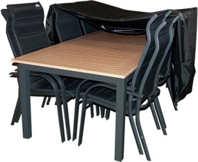 Doppler Pokrowiec ochronny na stół 220x100 cm + 6 krzeseł Miami