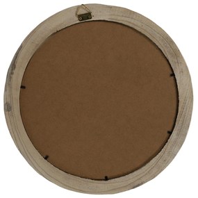 Lustro w drewnianej ramie Factory, 35 cm