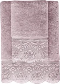 Ręcznik QUEEN 50x100 cm z koronką Lila