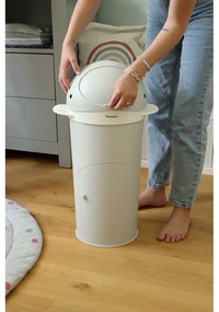 Jasnoszary plastikowy kosz na pieluchy 25 l Whale – Kindsgut