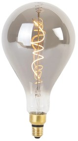 Żarówka LED E27 z możliwością ściemniania, spiralny filament, A165, przydymiona, 4W, 120lm, 1800K