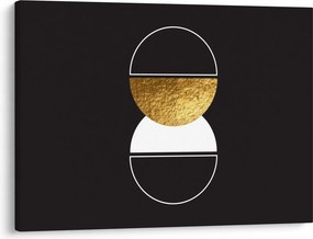 Obraz - Abstrakcja złoto i czerń N⁰2 (70x50 cm)