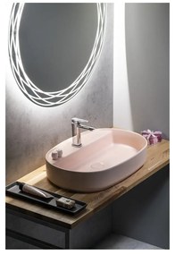 Różowa ceramiczna umywalka 60x40 cm Infinity Oval – Sapho