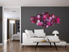 Obraz fioletowych kostek (125x70 cm)