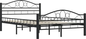Czarne Metalowe Łóżko Pojedyncze 120X200 Cm K8-W30