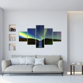 Obraz - Zorza polarna na Islandii (125x70 cm)