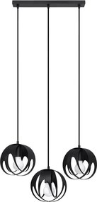Czarna stalowa lampa wisząca nad stół w stylu loft - 7X A190 G3-C45