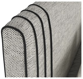 Jasnoszare tapicerowane łóżko dwuosobowe ze schowkiem 160x200 cm Musca – Maison de Rêve