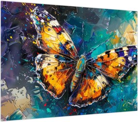 Obraz na szkle - Motyl, obraz olejny (70x50 cm)