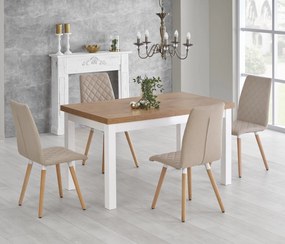 Rozkładany stół do jadalni z blatem w imitacji drewna Tiago