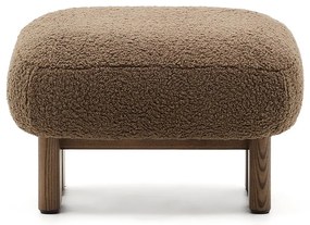 Brązowy podnóżek z materiału bouclé Nema – Kave Home
