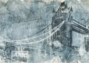 Obraz - Tower Bridge w chłodnych odcieniach (70x50 cm)