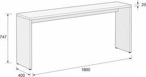 Dostawka FRAME, 180x40 cm, brzoza