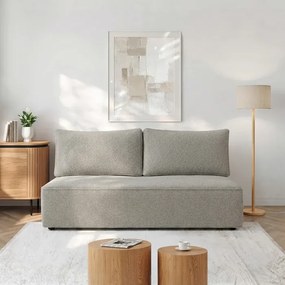 Sofa z Funkcją Spania MAVIA Szara Boucle Nowoczesna
