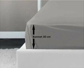 Poszewka na materac 100% bawełny 140x190x30 cm jasnoszary