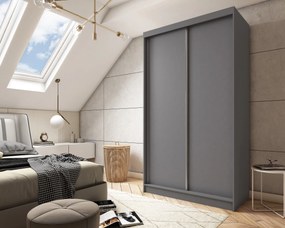 Szafa Przesuwna SOFIA 120 cm Szafa Dwudrzwiowa Szara