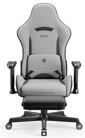Fotel gamingowy materiałowy szary: Diablo X-Starter