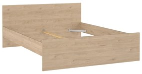 Łóżko dwuosobowe w dekorze dębu bez stelaża 180x200 cm w naturalnym kolorze Naia – Tvilum