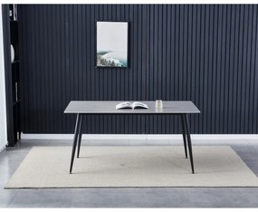 Stół do jadalni 160 x 90 cm, szary marmur