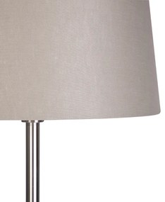 Lampa podłogowa stal klosz szarobrązowy 45cm - Simplo Nowoczesny Oswietlenie wewnetrzne