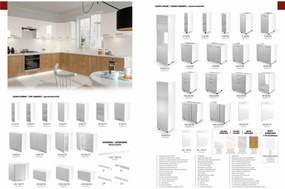 Kuchenny front do zabudowy zmywarki BELLA DM-60/72 popiel połysk