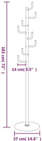 Czarny metalowy wieszak stojący 8 haczyków - Gofor 3X