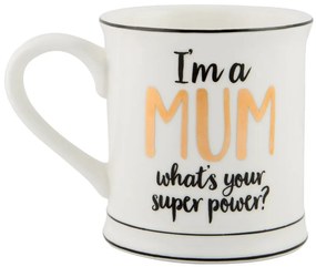 Porcelanowy kubek Sass &amp; Belle Super Mum, 400 ml
