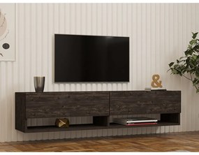 Antracytowa szafka pod TV 141x31x30 cm Arges – Kalune Design