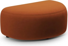 Aksamitny podnóżek w kolorze terakoty Kate – Micadoni