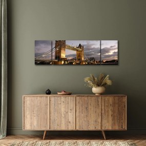 Obraz - Tower Bridge nocą (170x50 cm)