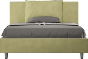 Łóżko bez stelaża tapicerowane 140x190 microfibra zielony Antea