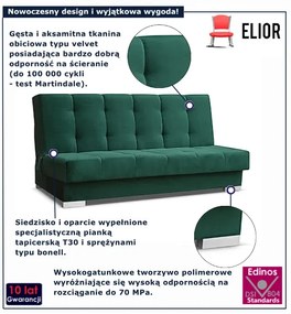 Ciemnozielona wersalka rozkładana A8-N82