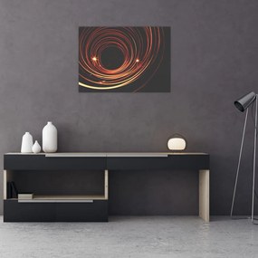 Obraz na szkle - abstrakcyjne linie (70x50 cm)