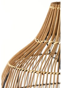 Brązowa lampa sufitowa z rattanowym kloszem ø 40 cm Pacino – Light &amp; Living