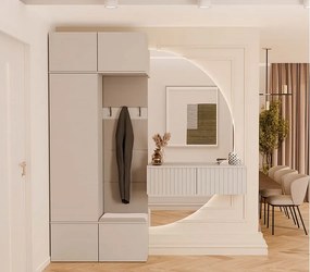 Garderoba HAGA II | 100x35x238 cm |  Kaszmir | 100x35x238 cm |Szafa do przedpokoju