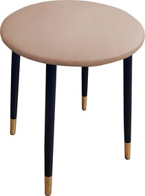 Taboret TRIX stelaż metalowy STOŁEK LOFT : Kolor nogi - Czarno-złota stożek, Kolor tkaniny - EKO-SKÓRA - 11D, Typ tkaniny - Eko-skóra